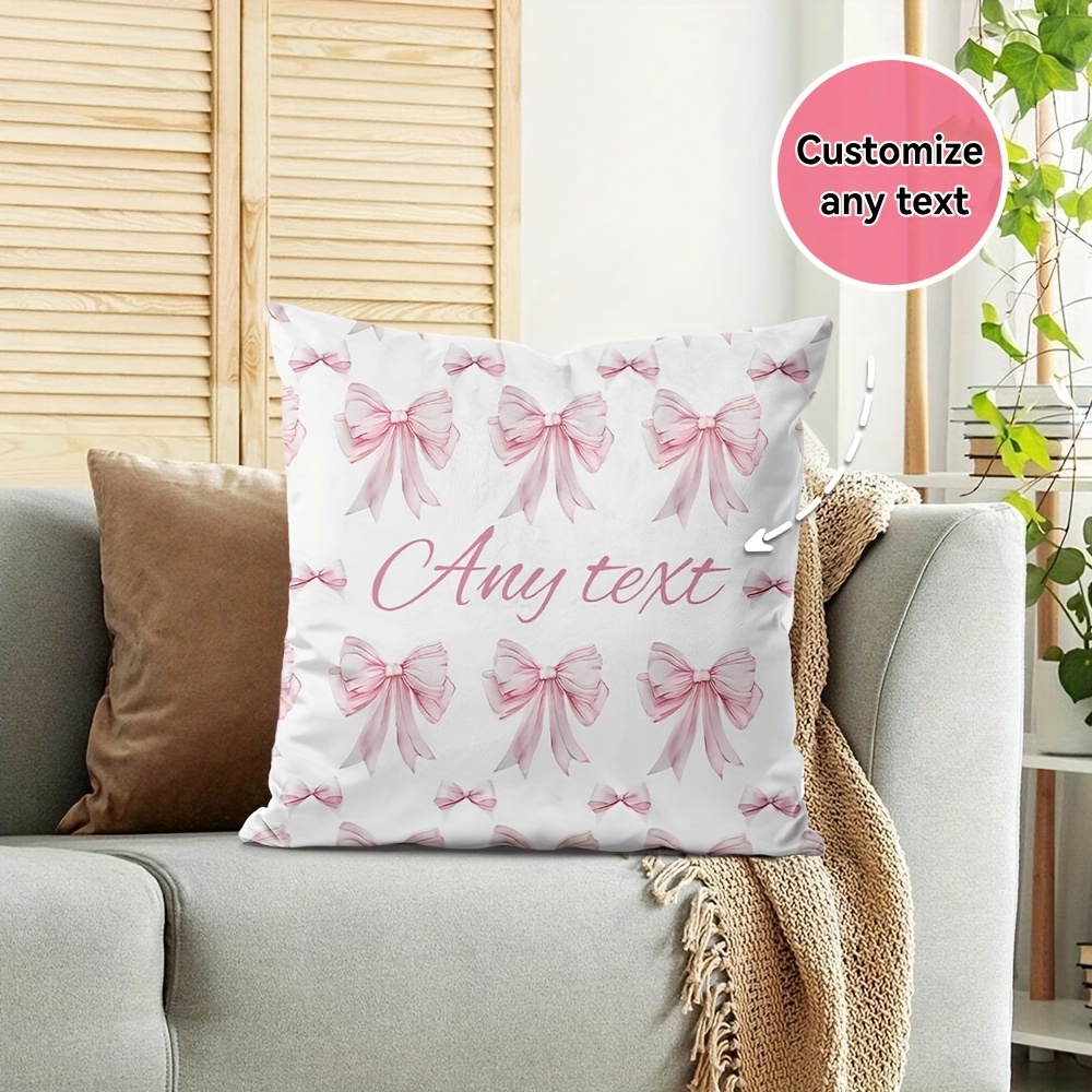 TEMU 1 Stück 2D Flachdruck Personalisierbar mit Namen oder Text – Reißverschluss – für Sofa, Schlafzimmer, Wohnzimmer Deko – Ideales Geschenk für