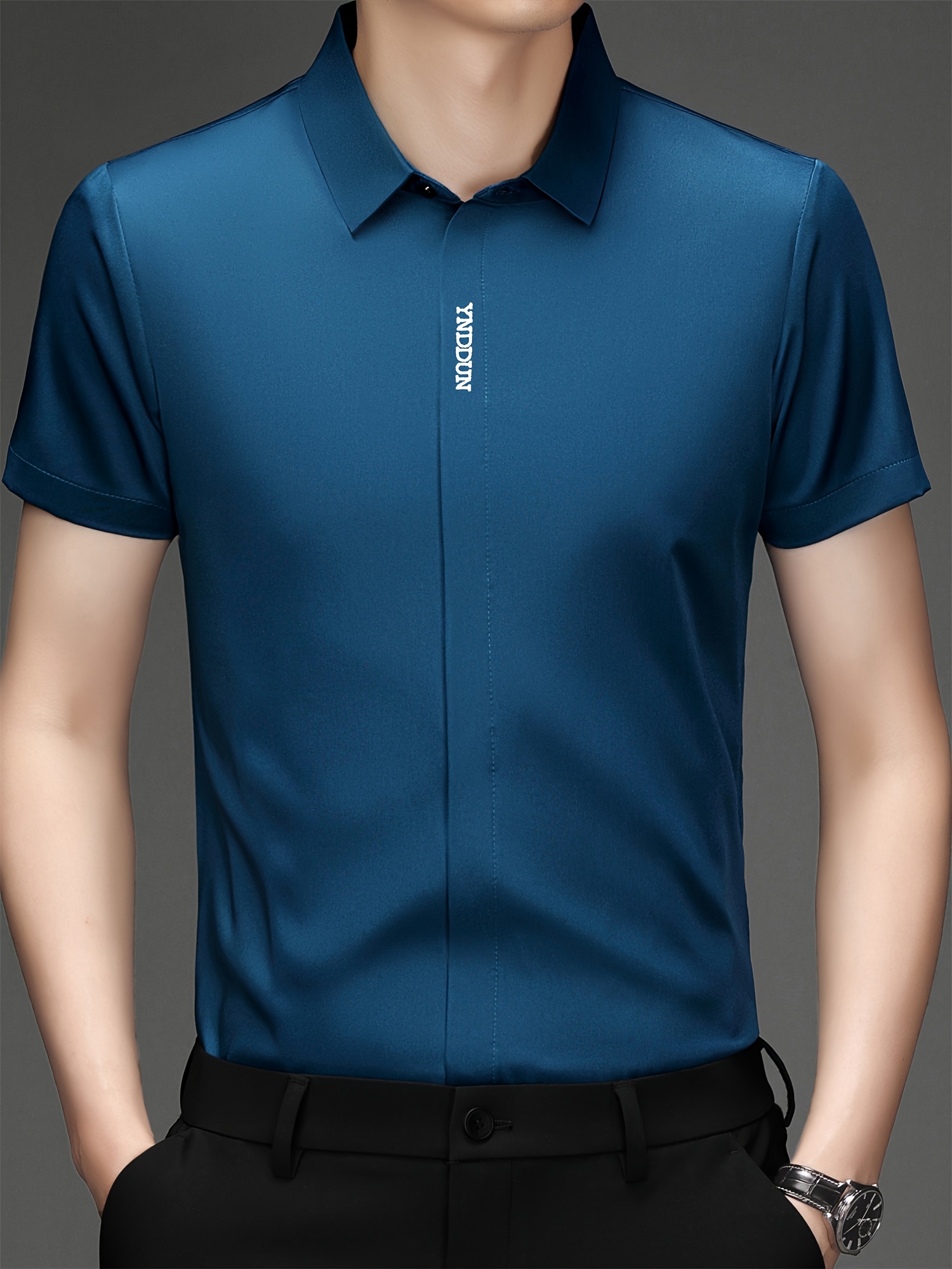 chemise d'été décontractée à manches courtes homme couleur Temu