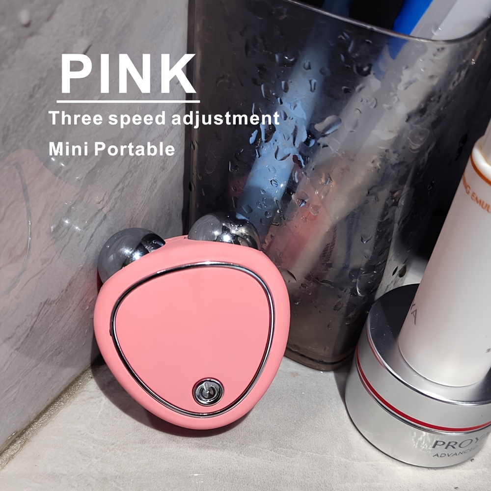 un dispositivo de belleza para masaje facial y de cuello con   a de litio usb recargable tres niveles de   con indicadores led   multifuncionales para la cara port til para viajes y un regalo ideal para   a clases para mujeres color rosa 7