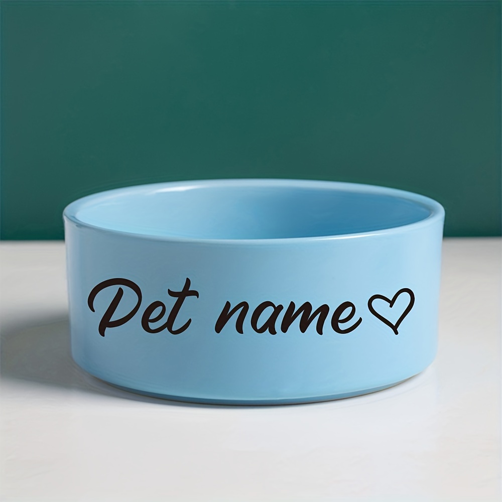 personalized ceramic dog bowl custom dog feeding Temu