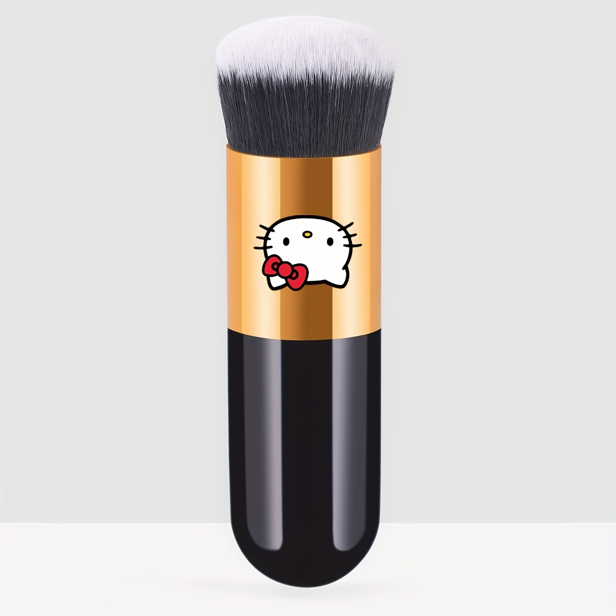 Hello Kitty Round Makeup Brush, Ultra Soft Dense Bristles No Streak Non-absorbent Liquid Foundation Brush, Portable Handheld Cosmetic Blush Brush For Women