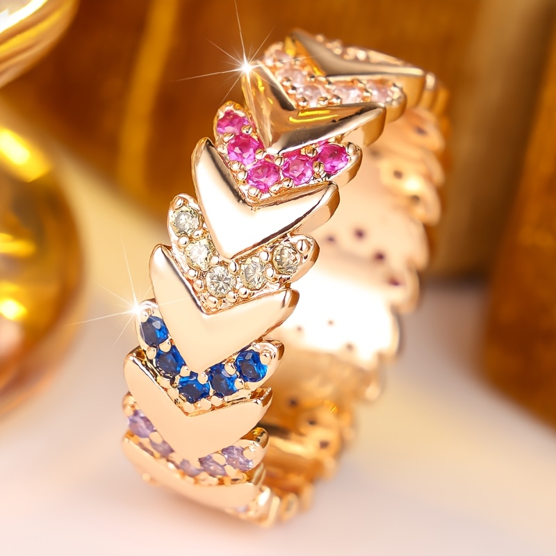 Women's Elegant Synthetic Zirconia Inlaid Ring