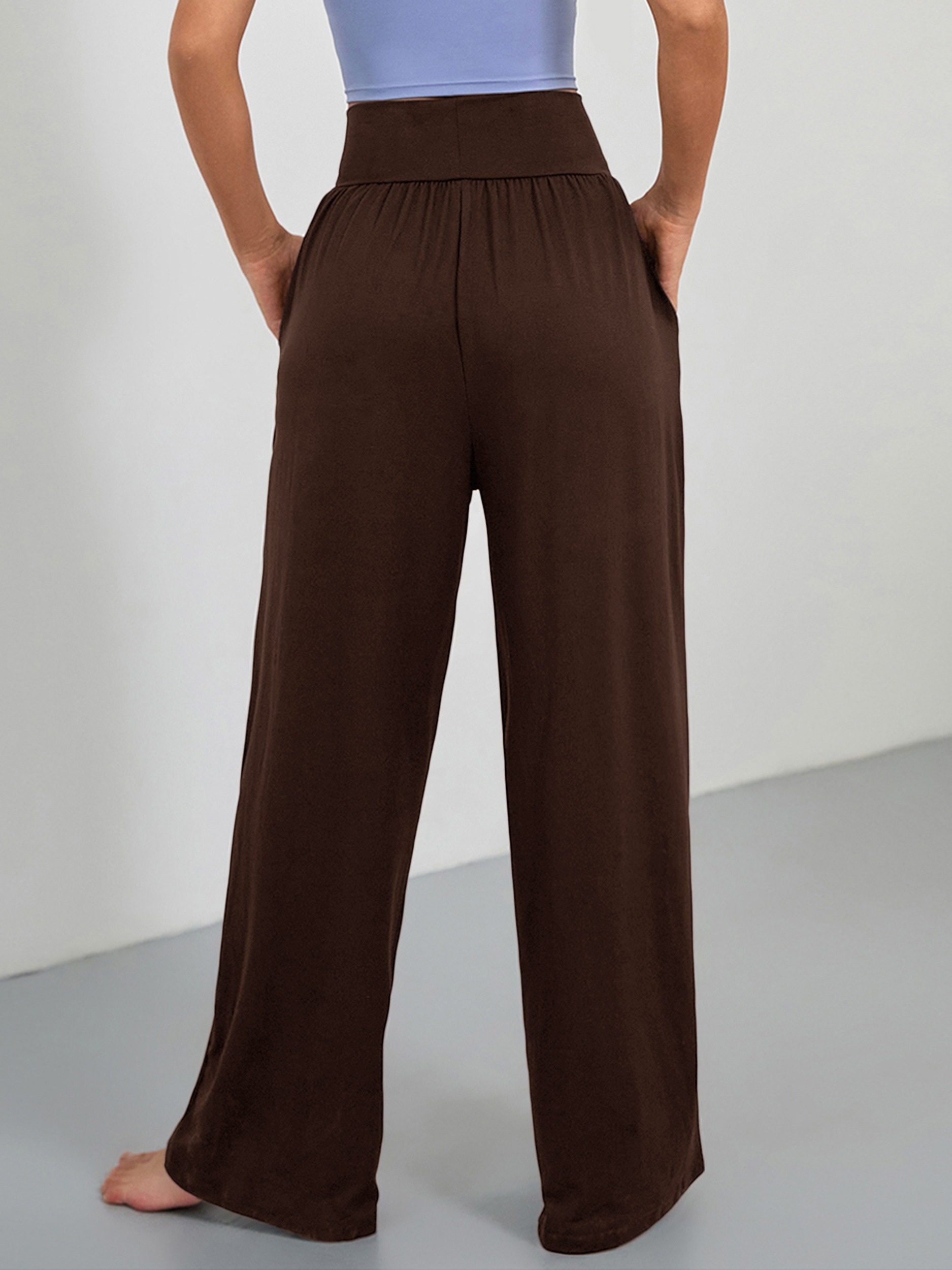DLOODA Womens Wide Leg Pants Loose Yoga Sweatpants Comfy Lounge Pajama  Casual Flowy Palazzo Pants with Pockets - Yahoo Shopping