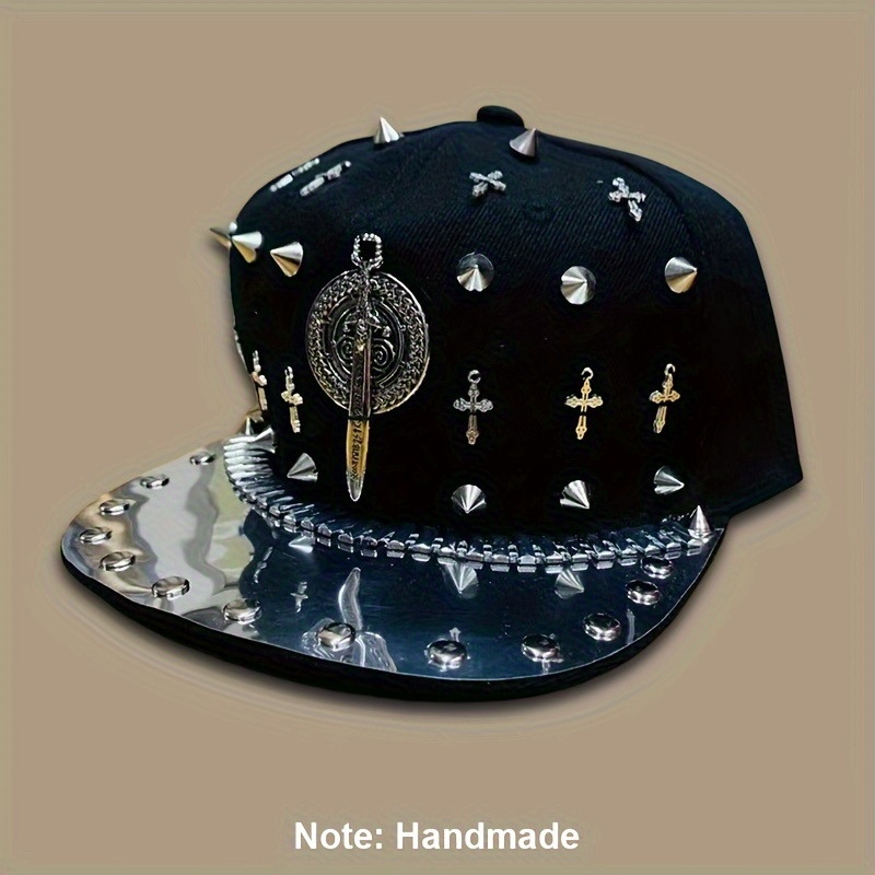 Style Hip Hop Hat With Punk Rivets And Pointed Rivets For Men And Women In  Street Dance Wide Brimmed Baseball With Rivets - Jewelry & Accessories -  Temu