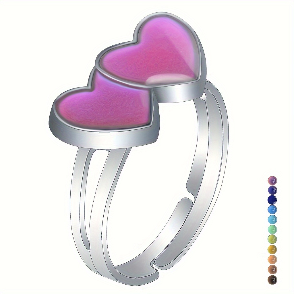 Mood Necklace Color Changing Rings Mood Color-Changing Click N