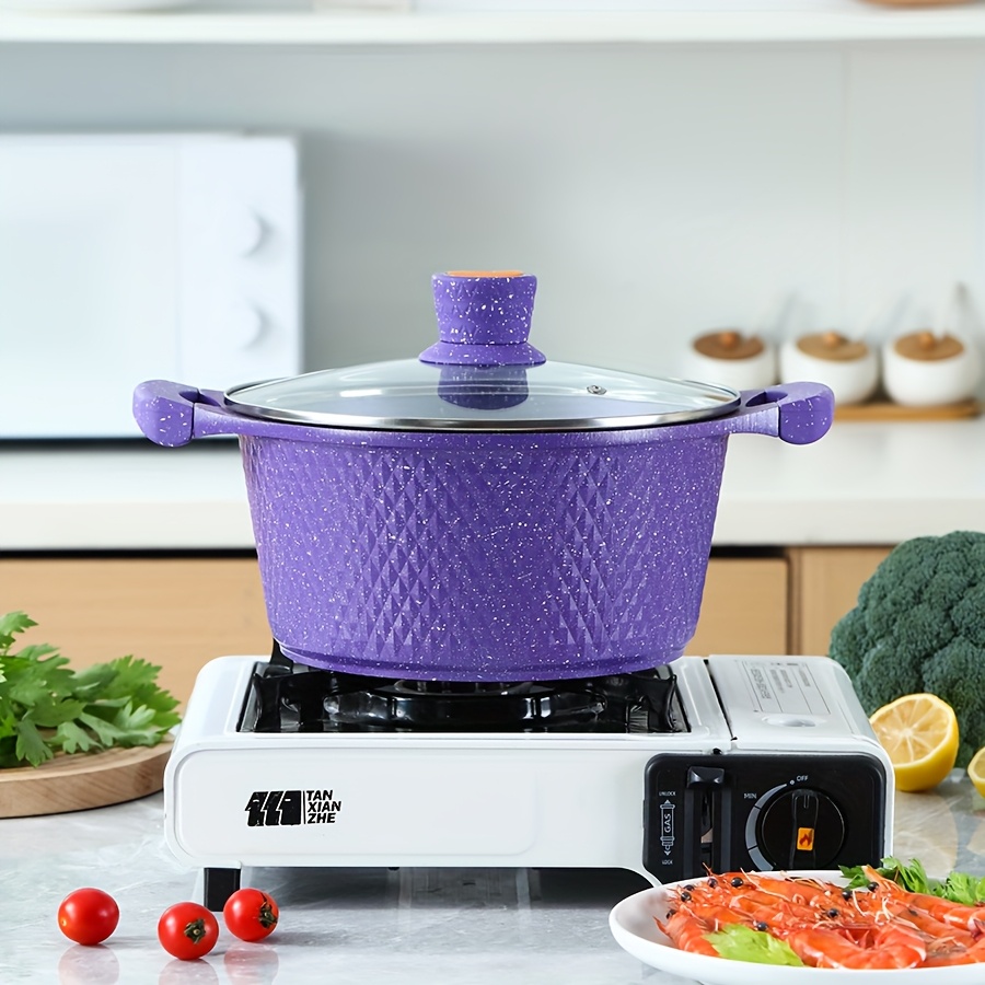 set of kitchen utensils including a soup pot and frying pan with a maifanstone coating non stick and suitable for all types of stoves perfect as a multifunctional gift for christmas or halloween Product details 10