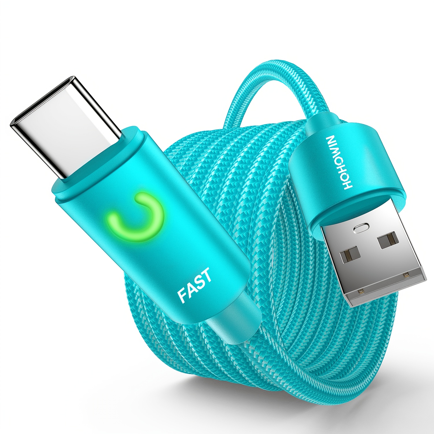 Image of Usb C Charge Cable, With Light Type C Fast Charging Cable For Iphone 15/16/17 Series For /for Google/lg/oneplus And More, 3.3ft/6.6ft/9.9ft