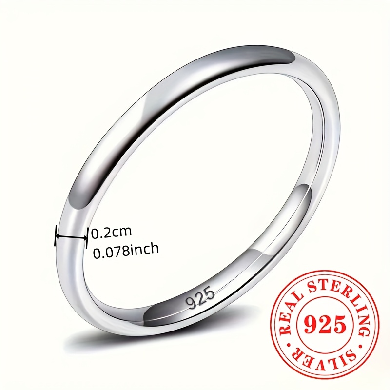 925 Sterling Silver Wide Face Band Ring, Versatile