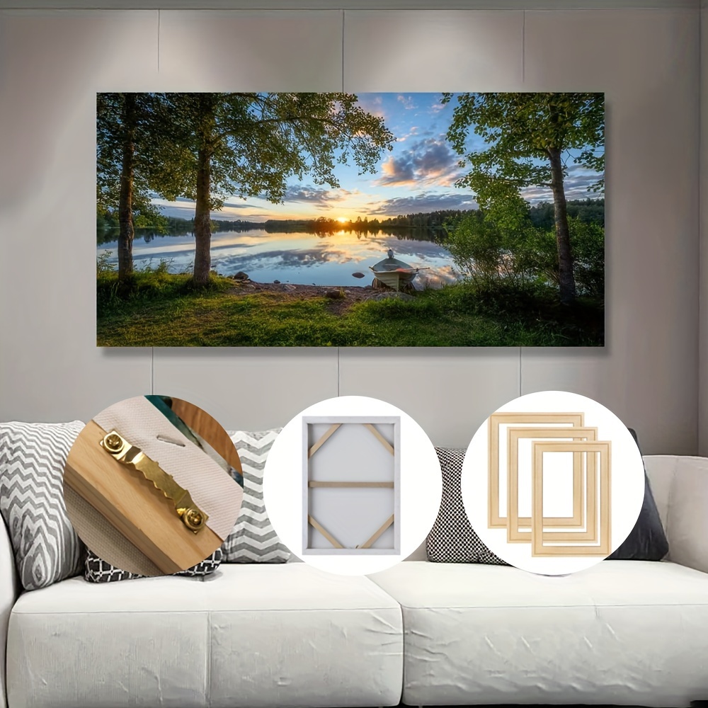 

1pc Framed Landscape Canvas Wall Art, Beautiful Modern Murals, High -definition Printing Posters, Living Room Bedroom Study Home Decoration Paintings, Gifts For Family And Friends
