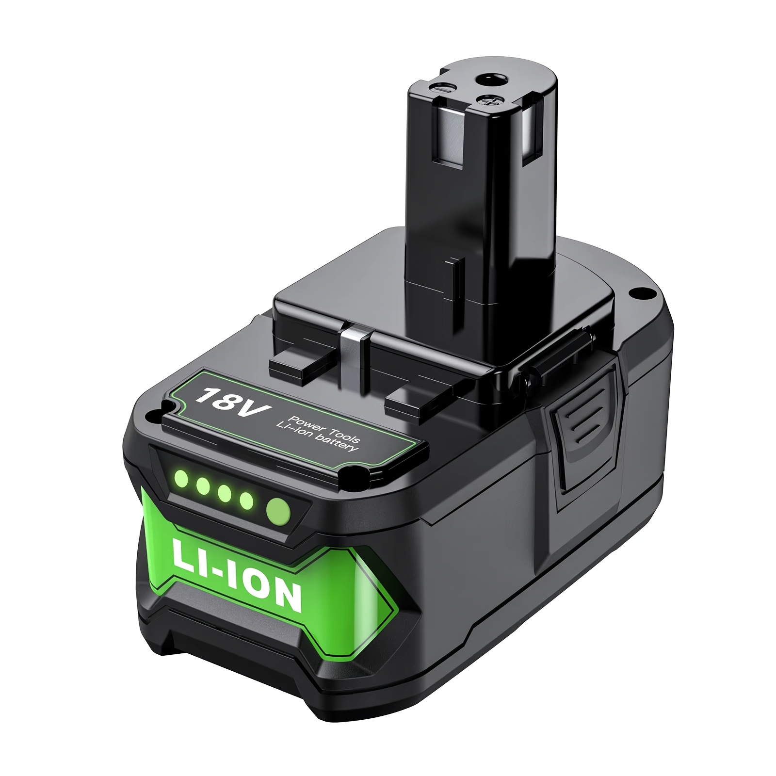 TEMU 18v 8000mah Lithium Battery For Ryobi P108 Plus P104 P105 P107 Rb18l50 Rb18l40 Rechargeable Battery
