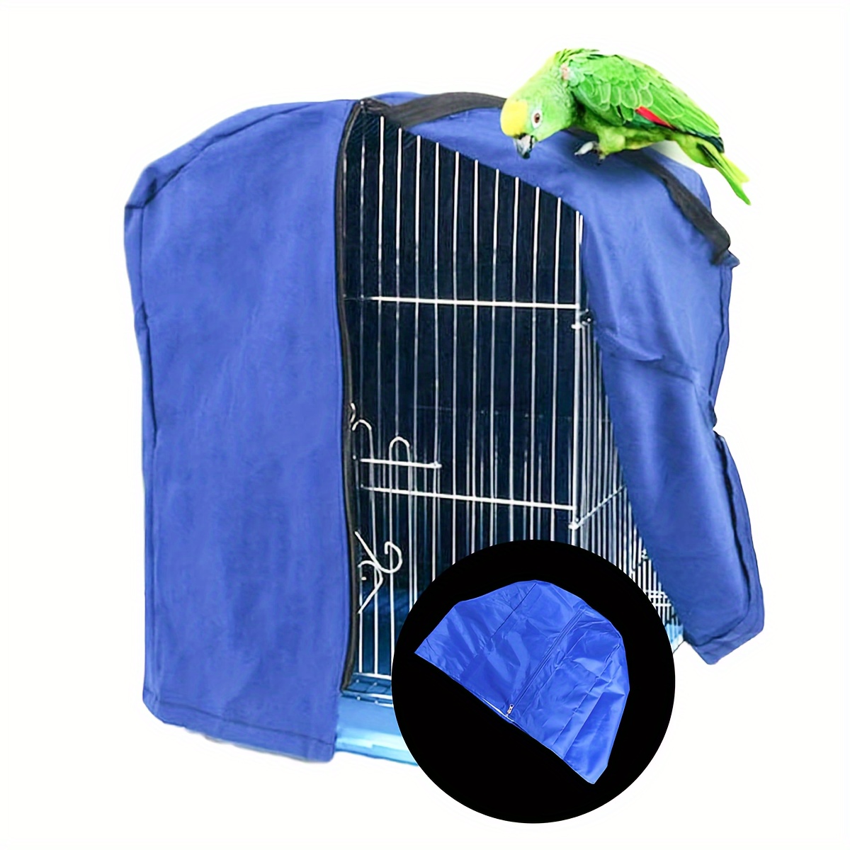 

Bird Cage Cover, Durable Protector For Square Cages, Easy Zip-up Design, Pet Accessory For Large Sized Aviaries, Dust-proof Material With Secure Fit