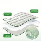 cooling bamboo extra thick mattress topper quilted fitted mattress pad pillow top mattress cover with 8 21 inch deep pocket
