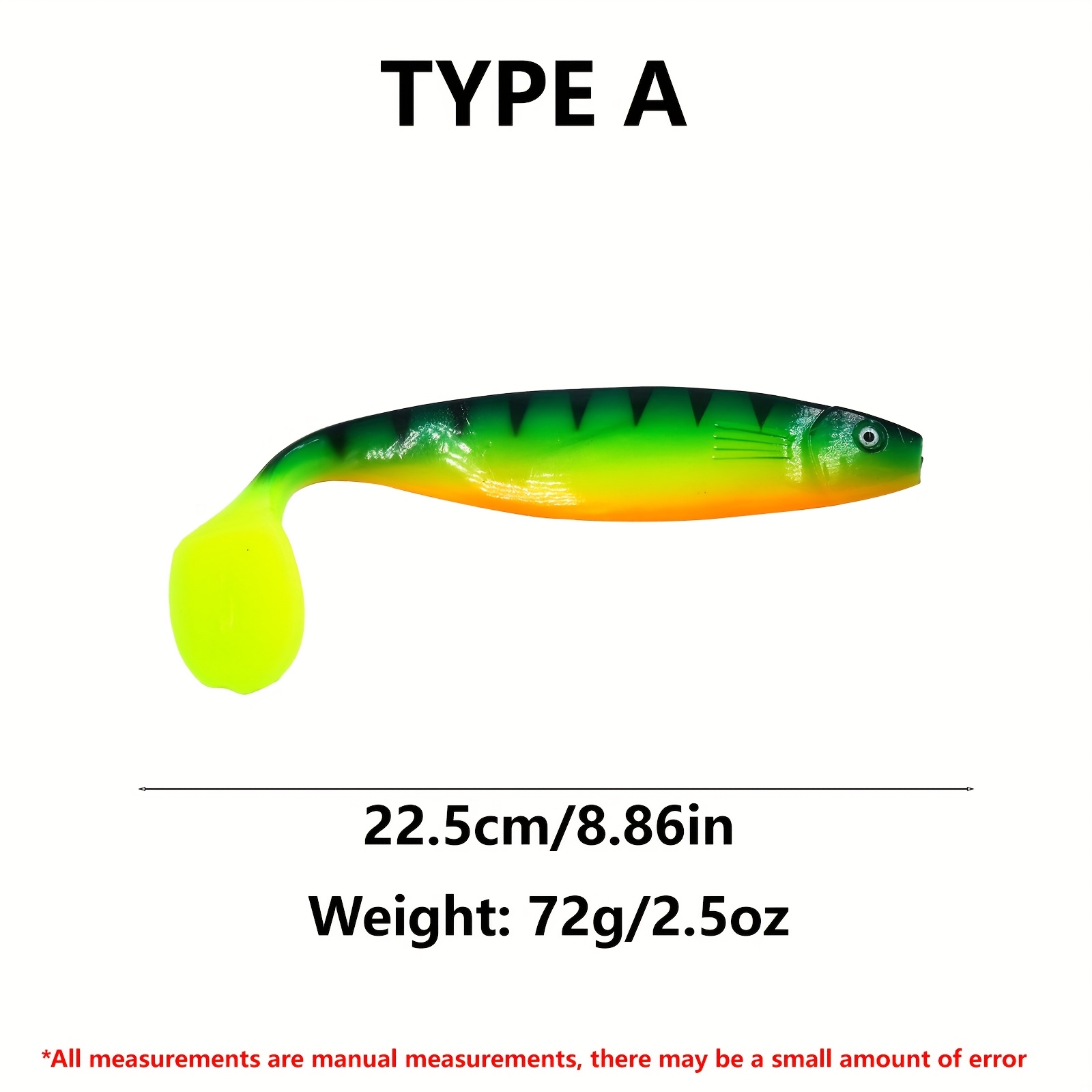 Image of 1pc Of 70g/23.5cm Large Mermaid Soft Bait, Big Lure Realistic Soft Bait, Outdoor Saltwater Deep-sea Fishing Lure, Pvc Material T-tail Soft Fish, Suitable For Freshwater And Saltwater
