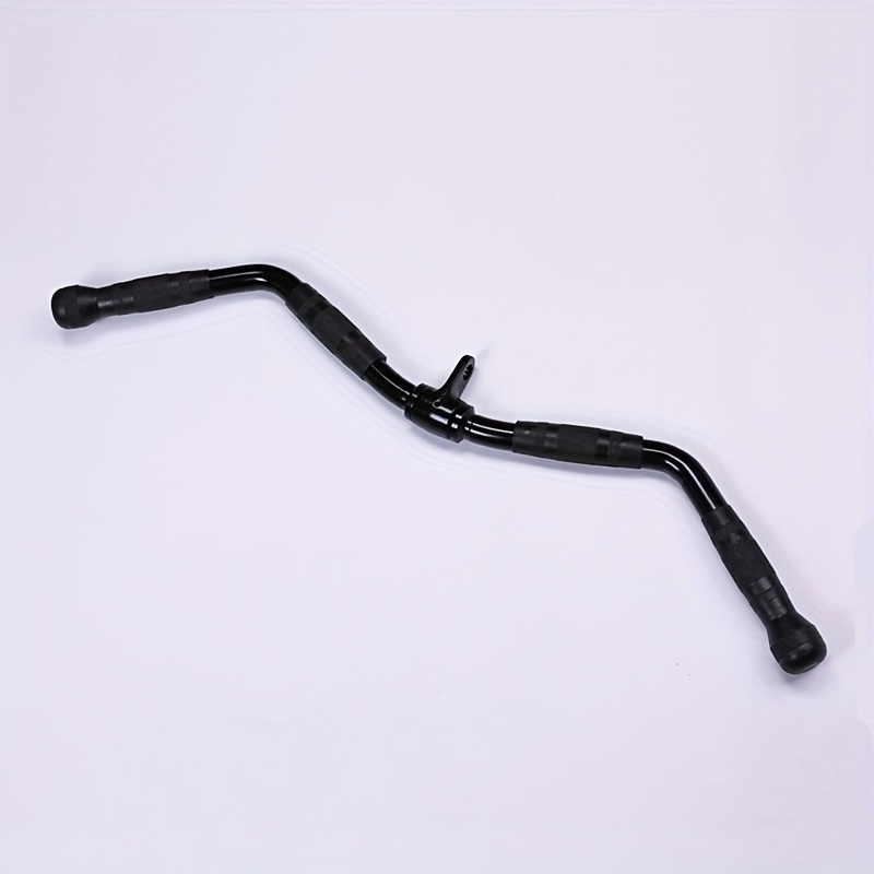 black ergonomic non   downward pull handle durable rubberized strength training   equipment accessory for pull up bars   bands home gym workouts workout accessories flexible exercise tool textured grip feature
