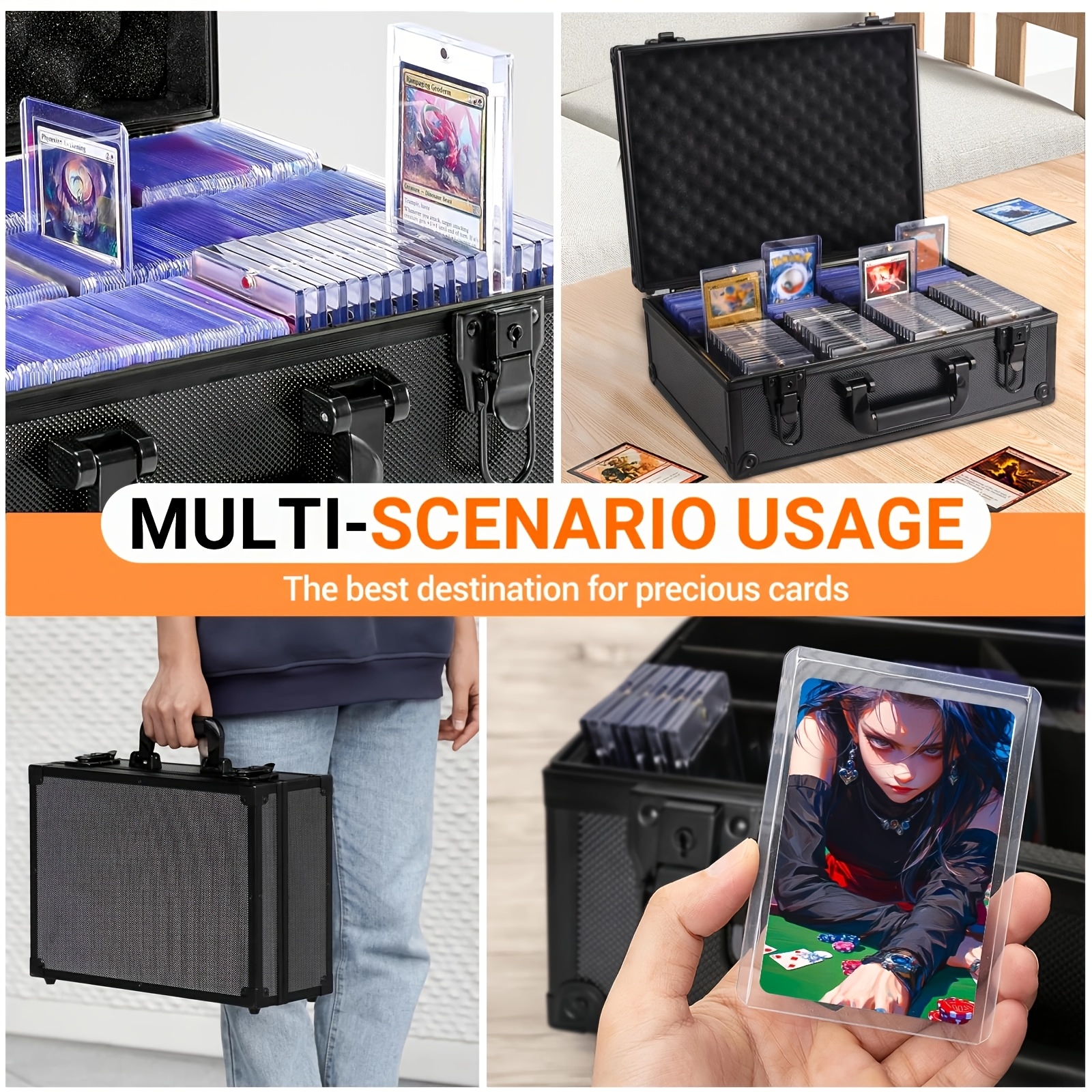 lovfen 1/2 box storage box, trading card case for sports cards