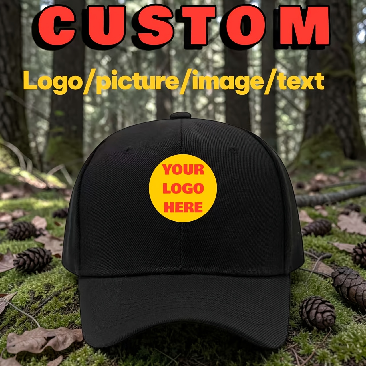 custom halloween baseball cap adjustable lightweight polyester hat suitable for   men and women personalize with your text photos or logo   in   colors