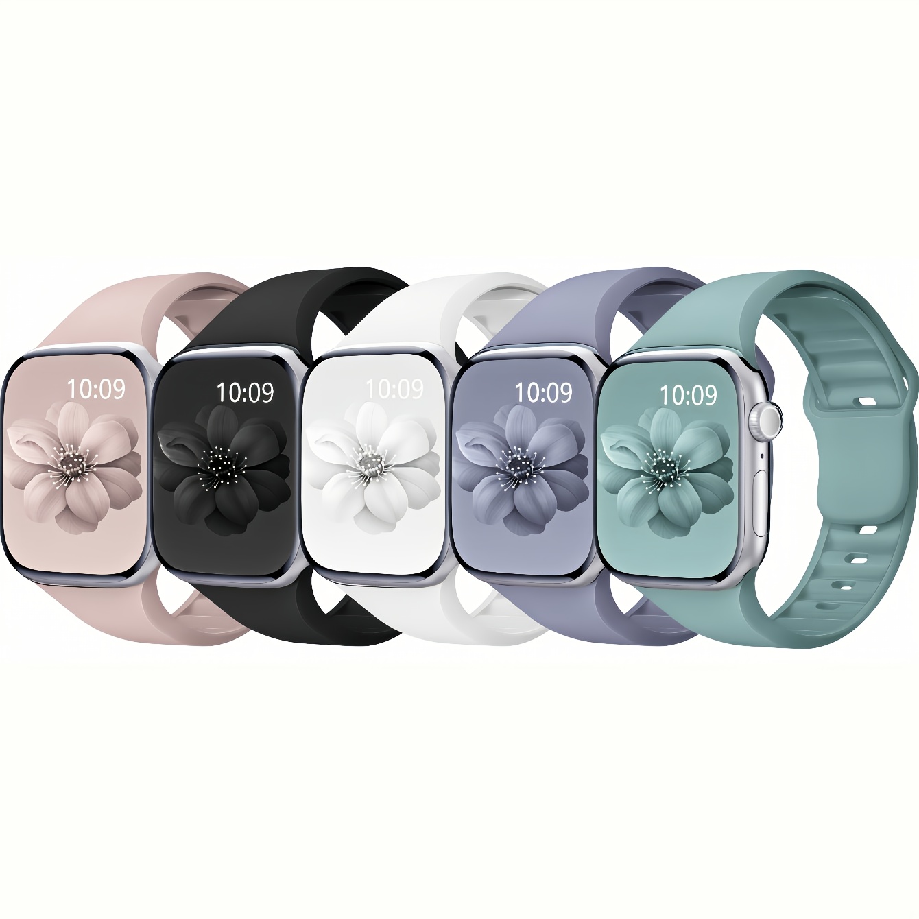 E-shop 5 Stück Atmungsaktive Sportarmbänder Kompatibel mit für Apple Watch Series 11/10/9/8/7/6/SE/SE2/SE3 Ultra 2/3