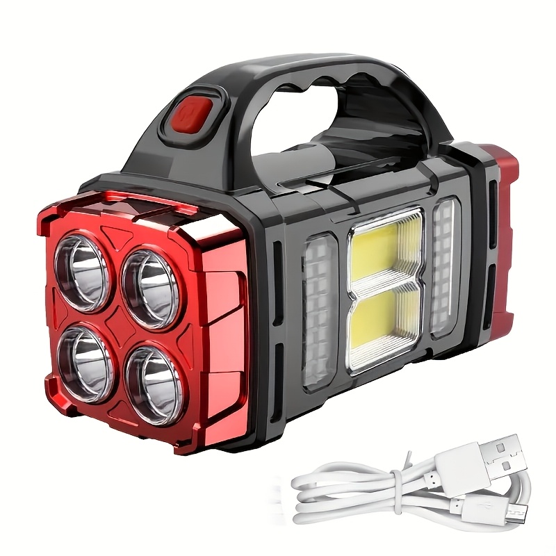 TEMU Led Solar Camping Lamp, Camping Lamp, Bright Portable, Rechargeable Flashlight, Suitable For Outdoor Activities, Hiking, Camping