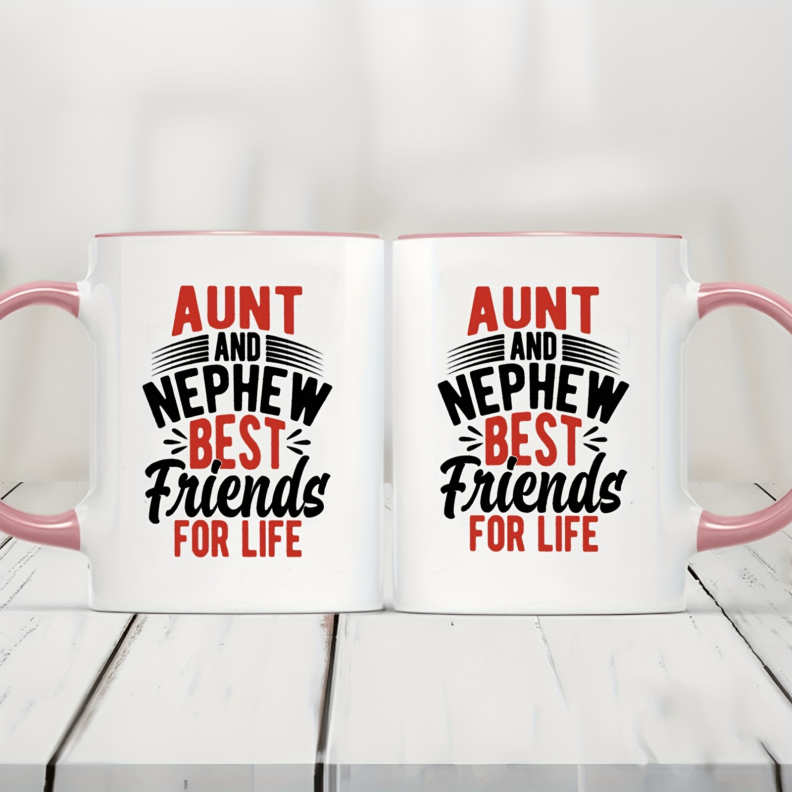 1pc best aunt coffee mug aunt and nephew   for life mug gifts for aunt novelty coffee mug birthday gifts for aunt 11oz ceramic mug office mug funny unique creative coffee mug party favors christmas gifts for aunt 5
