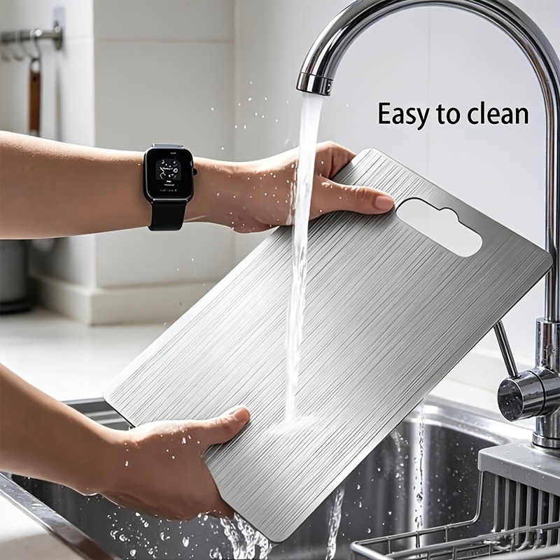 TEMU 2026 High-grade Cutting Board - Double-sided, Made Of Stainless Steel For Kitchen And Dining Use, Simple, Durable, Suitable For Vegetables,