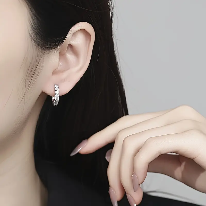 925 sterling silver droplet shaped moissanite earrings womens charm jewelry high quality designer and party style mothers day with an exquisite gift box Product details 4