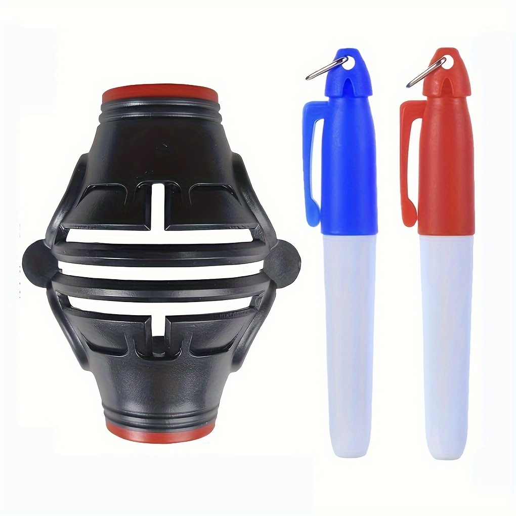 TEMU Golf Ball Line Marker 360 Degree Rotating Line Tool Golf Marker Template Golf Ball Drawing Alignment Template Marker Tool Diy 3pcs Set