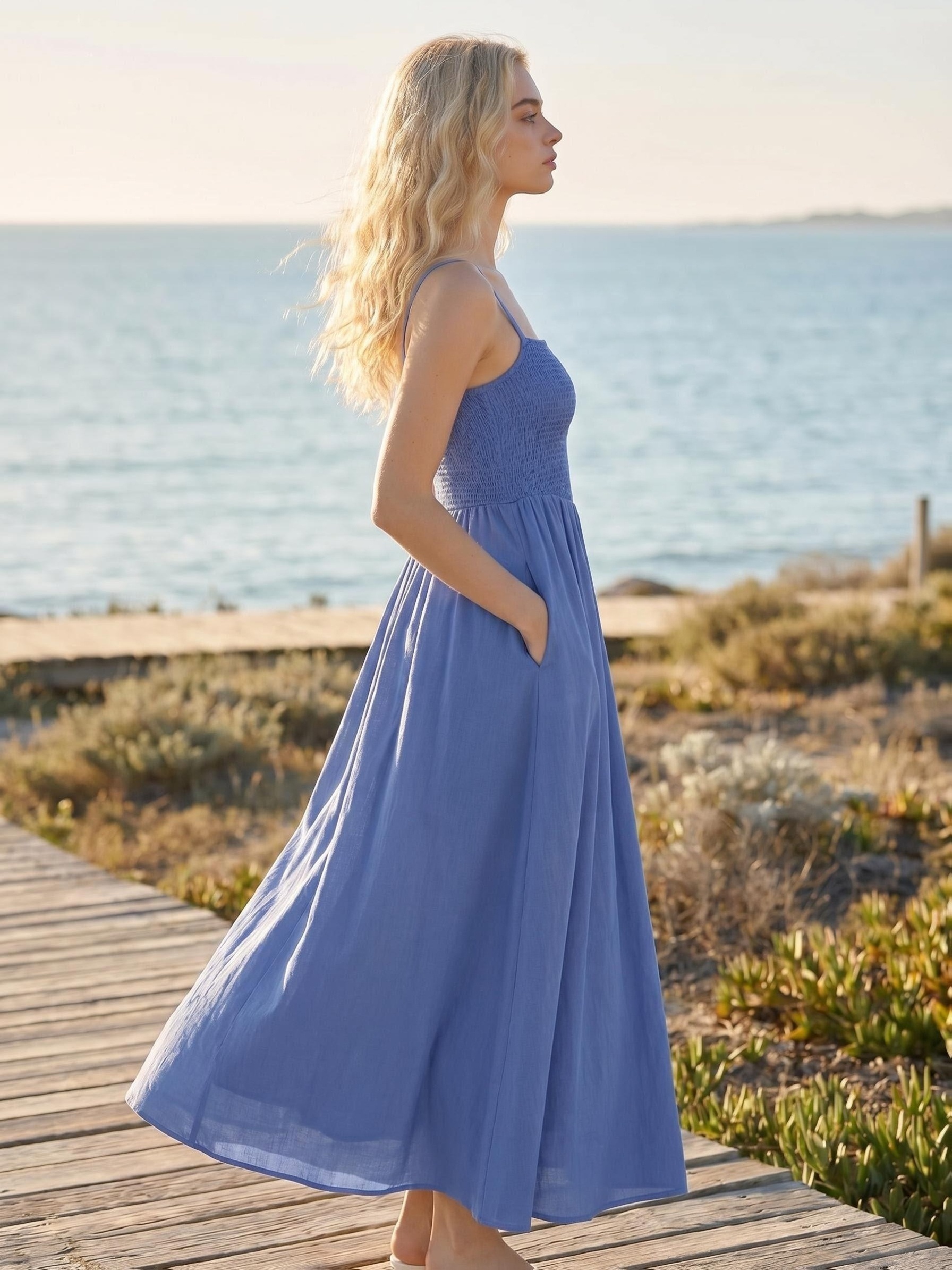flowy island dresses Summer Dresses for Women Flowy Casual Midi Dress Beach Vacation Sundre –  Divahotcouture main image 1
