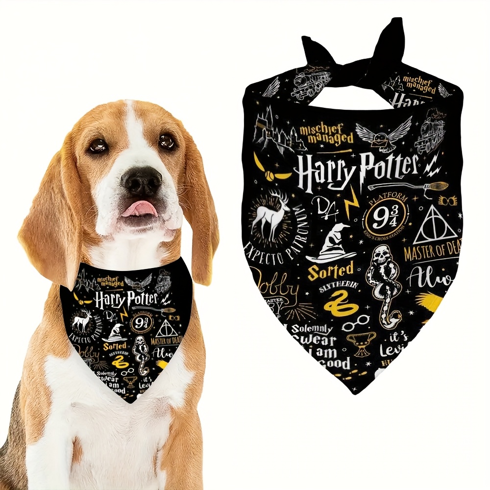 TEMU 1pc Authorized . Dog Bandana Reusable, Multifunctional, Adjustable Tie Design, Suitable For Medium/small Dogs And Cats, Comfortable And