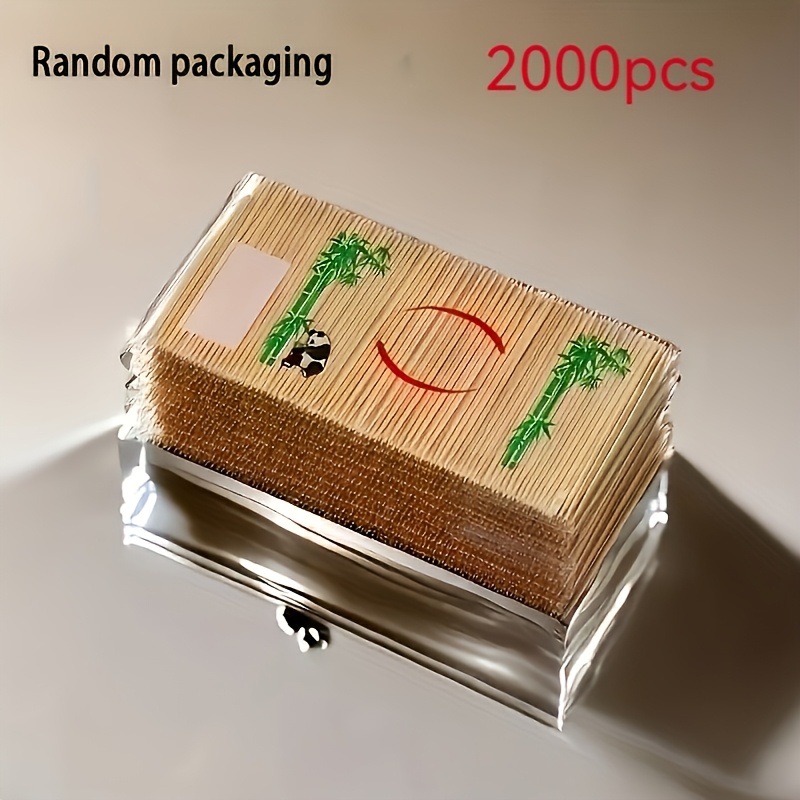 2000 Double-ended Fine-toothed Toothpicks, Portable Toothpicks, Single Use Random
