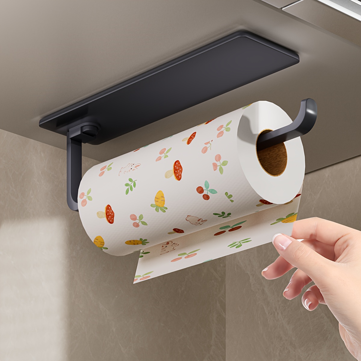 wall mounted toilet paper holder bathroom tissue rack self   roll holder no drilling required polished end multi functional durable paper storage organizer for kitchen and bathroom home organizer and storage home additions