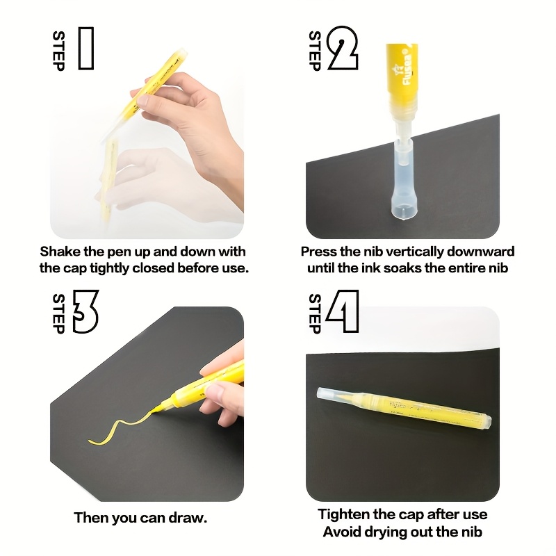 12-Color Acrylic Paint Marker Set for Multi-Surface Use