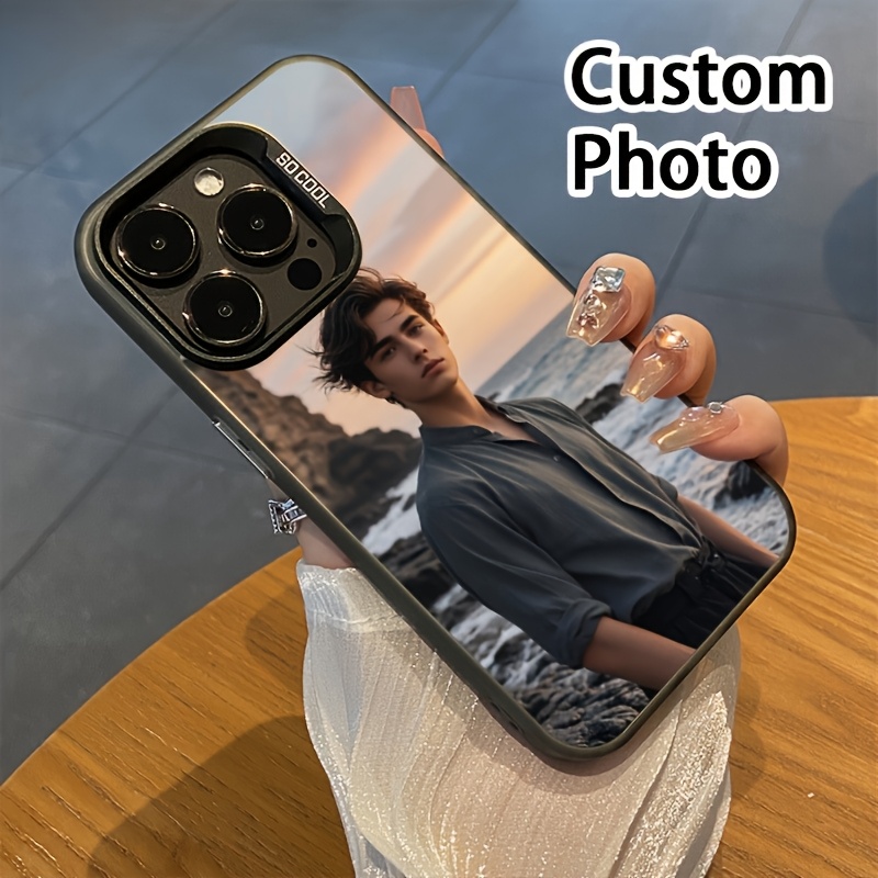 TEMU Phone Case - Personalized Diy Photo Couple Photo Custom Family Photo Commemorative Phone Case, Individual Case Imd Anti-fall Case, Suitable For