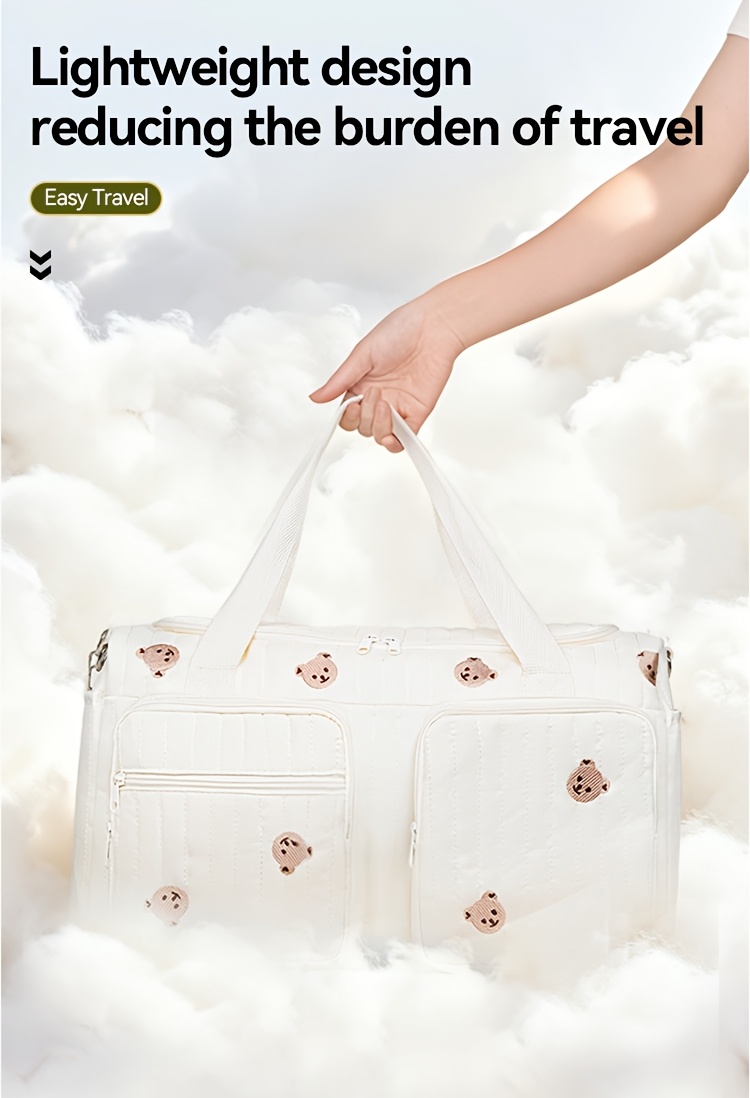 Bolso de Hombro para Mujer | Bolso de Pañales Espacioso y Lindo, Bandolera para Sujetar al Bebé, Bolso de Pañales Extragrande, Amplio y Duradero | Bolsillos Laterales Delanteros de Fácil Acceso, Almacena Pañales, Toallitas Húmedas, Botellas | Ideal para Viajes, Salidas Diarias, Regalo Perfecto, Bolso para Padres Recién Nacidos, Bolso Interior para Almacenar |