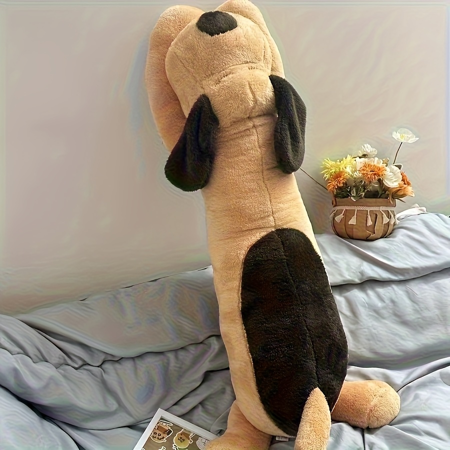 Image of 130cm/51.18inch Adorable Plush Stuffed Animal Doll Perfect Throw Pillow Gift For Dog Lovers Thanksgiving Easter Valentine's Day Gift For Boys And Girls