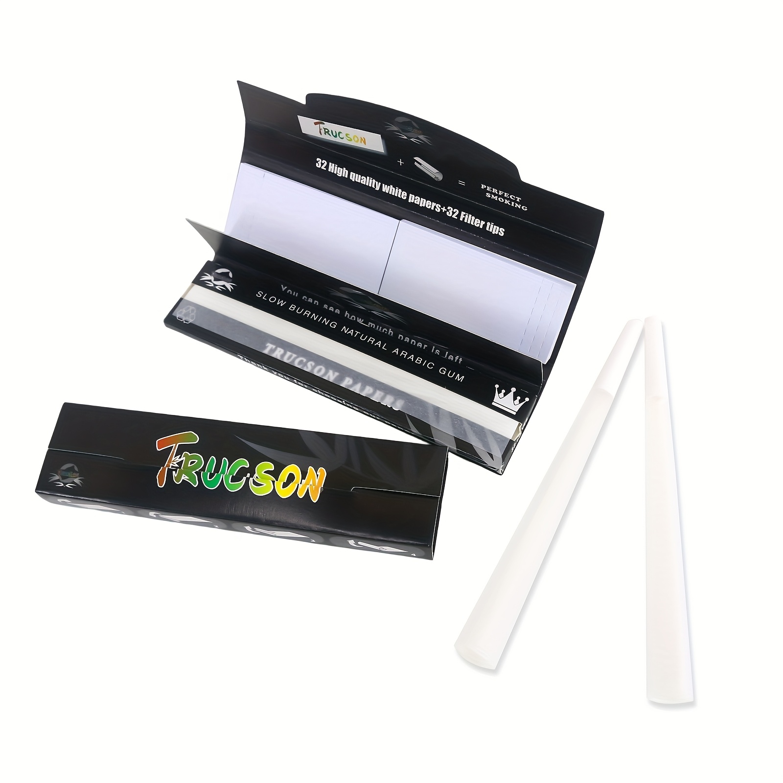 cigarette skins 6 12 24pcs pre rolled cigarette papers card 110mm black