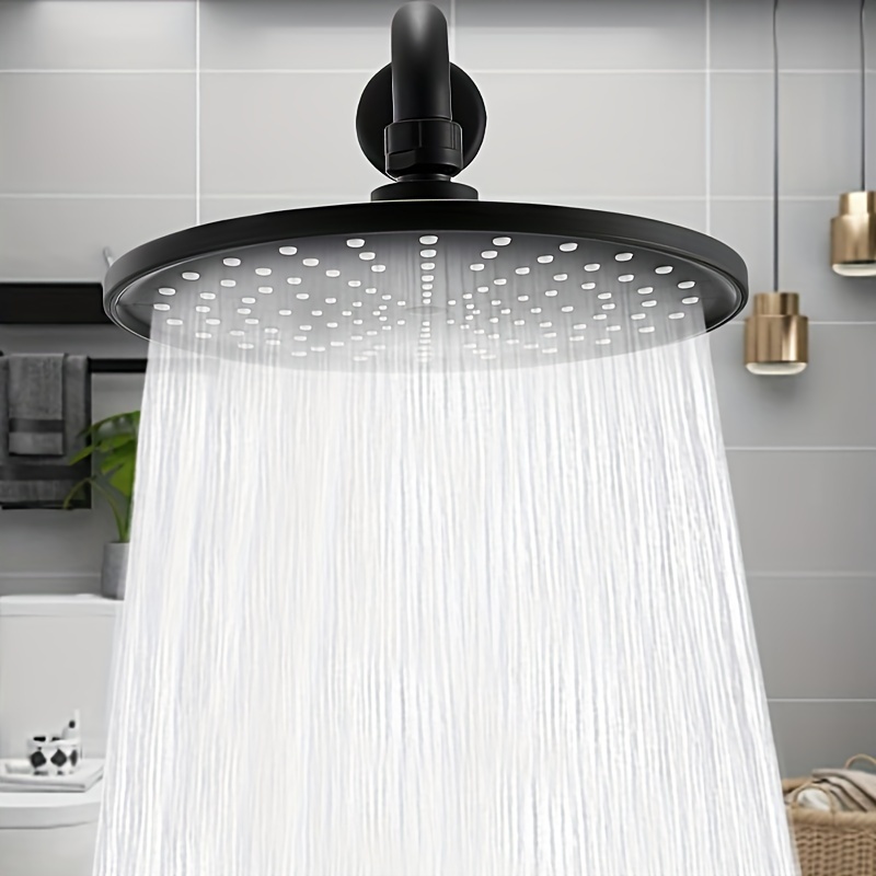 

1pc Luxury High Pressure 8.66 Inch Round Rainfall Shower Head, Classic Style, Durable Plastic, Easy Install Bathroom Accessory For Spa-like Showers, Enjoy A Luxurious Bathing Experience