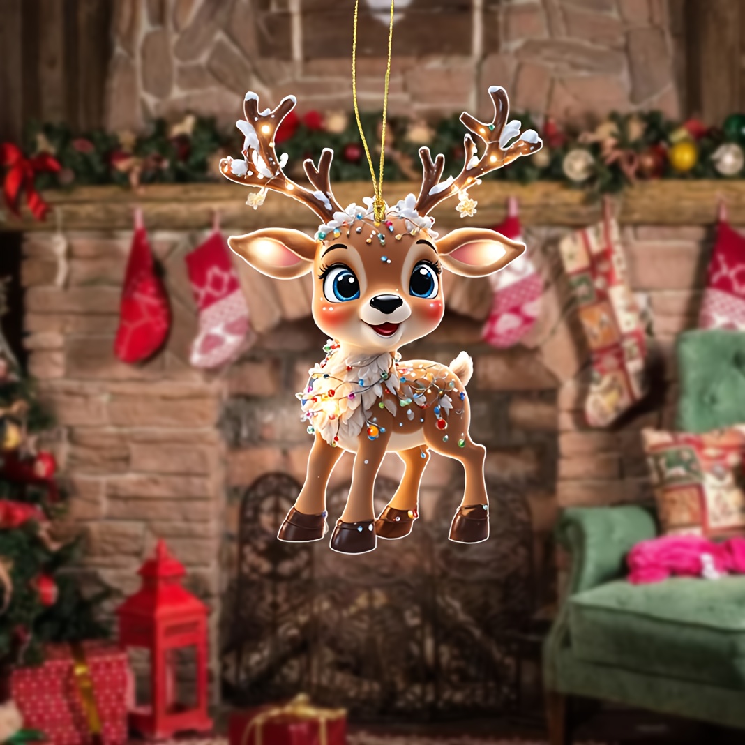 

[customer ] Acrylic Reindeer With Christmas Lights - Car & Tree Decor, Ideal Holiday Gift For Halloween, Christmas, Valentine's Day & More