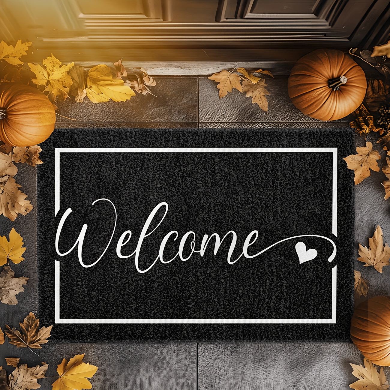 Image of Welcome Doormat | Non-slip Entryway Rug | Washable Front Door Mat For Home Decor | Indoor Outdoor Entrance Floor Mat