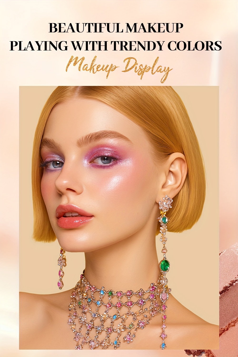 Makeup Book with Eyeshadow, Blush, Lip Gloss, and Highlighter,  Recipes, Portable, Perfect Starter Kit for Beginners, Ideal Gift for Christmas and Valentine's Day