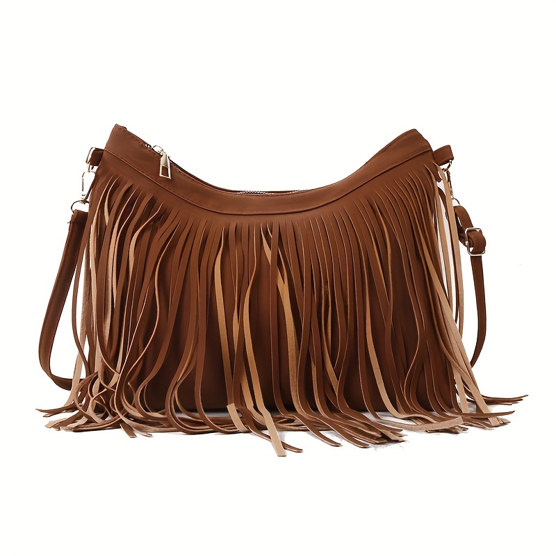 Trendy Fringed Crossbody Bag Retro Tassel Hobo Bag Boho Temu South Africa