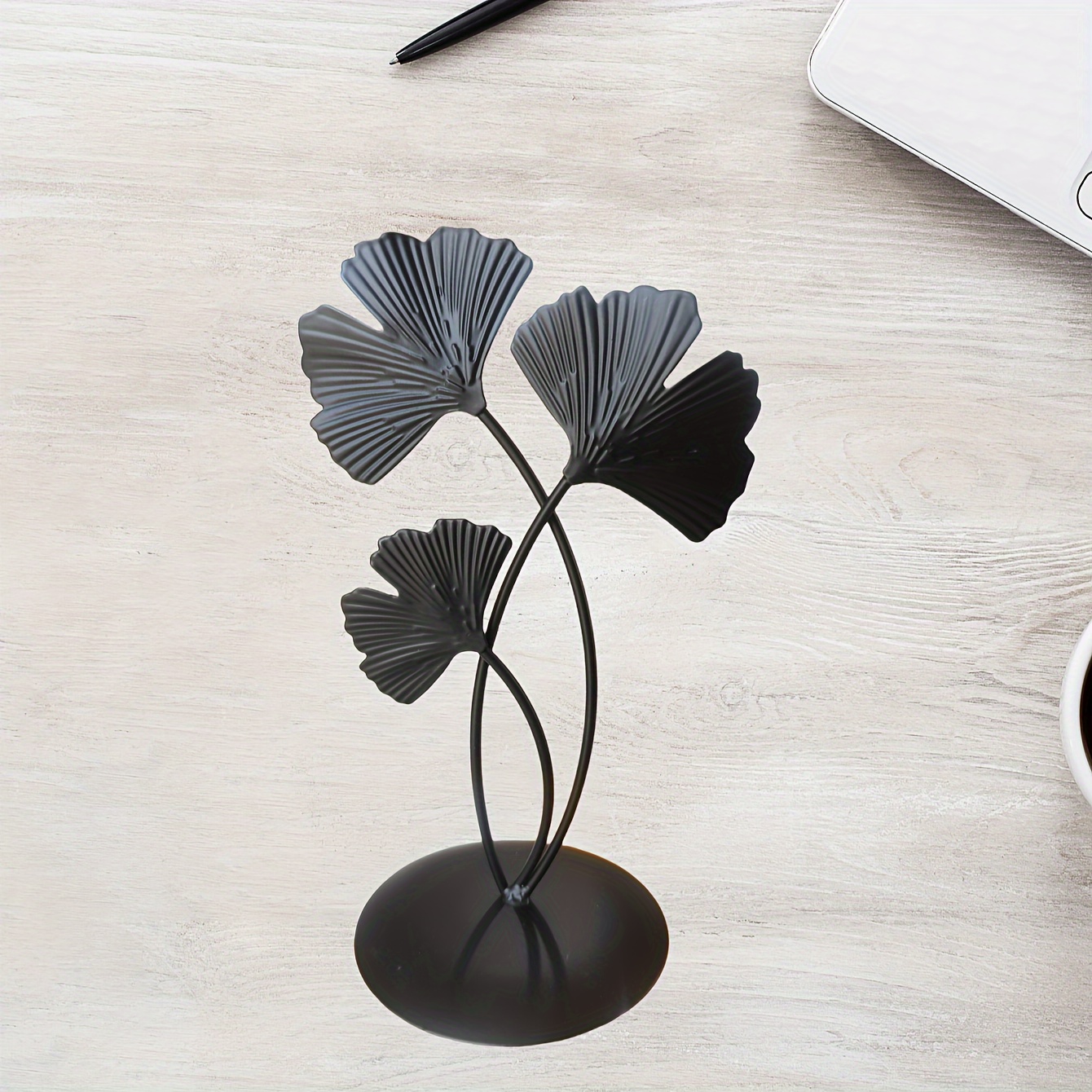 1pc Light Room Entrance Creative Ginkgo Leaf Decorative Ornament (pure Handmade Welding Craft Bottom Branch Position Normal Phenomenon)