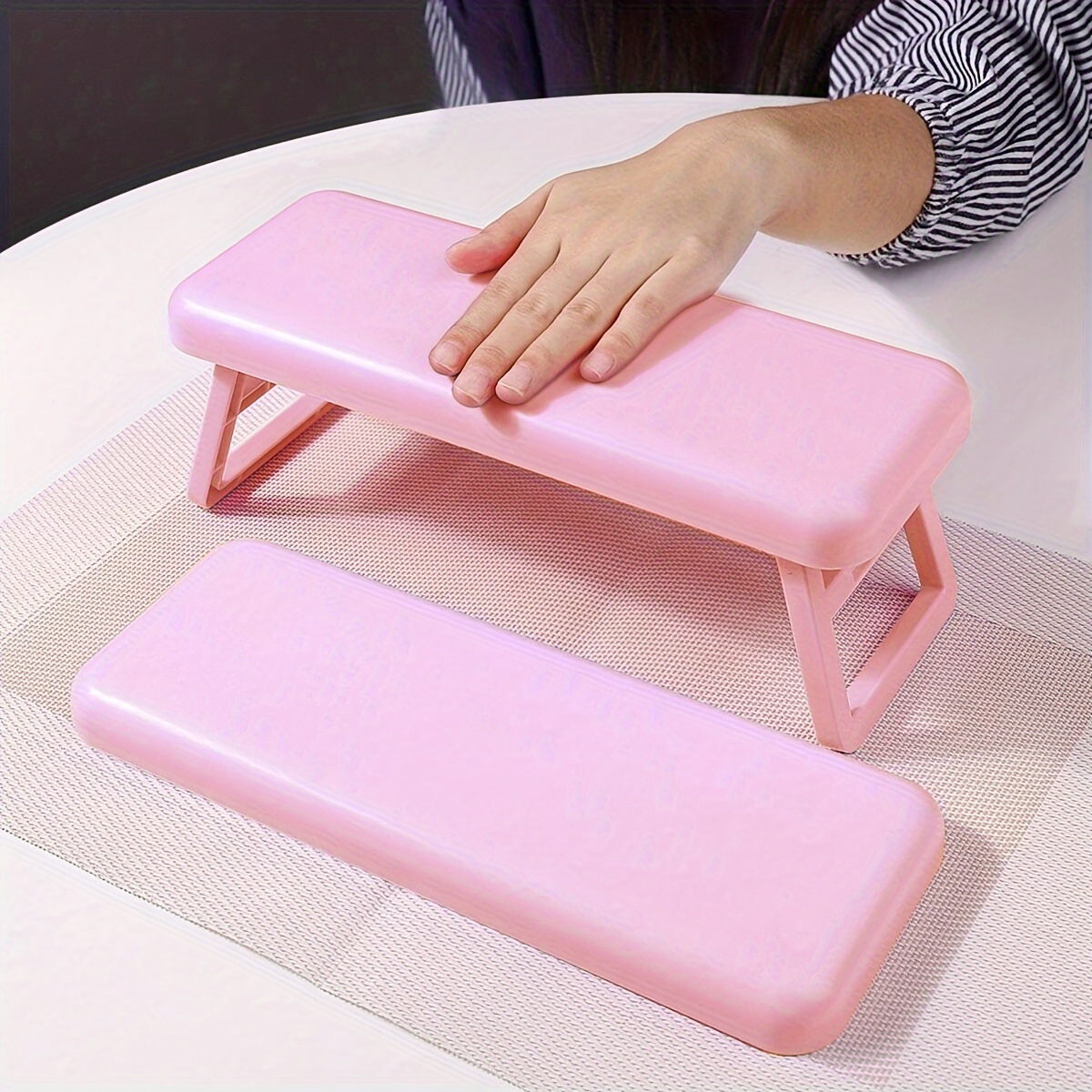 TEMU Foldable Nail Armrest, 1pc, Nail Technician Hand Rest, Manicure Hand Pillow, Foldable, Elevated For Placing Nail Lamp, Wrist Rest Bracket For
