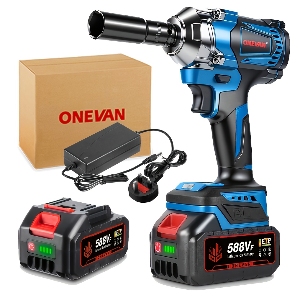 TEMU 1500nm Brushless Electric Impact Wrench, 1/2-inch Hex Shank Screwdriver Drill Set, 4-speed Adjustable, Suitable For Automotive Repair, Furniture