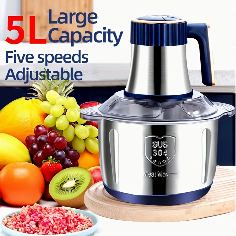 Multi-Purpose Food Chopper & Garlic Press – Manual, Home Use