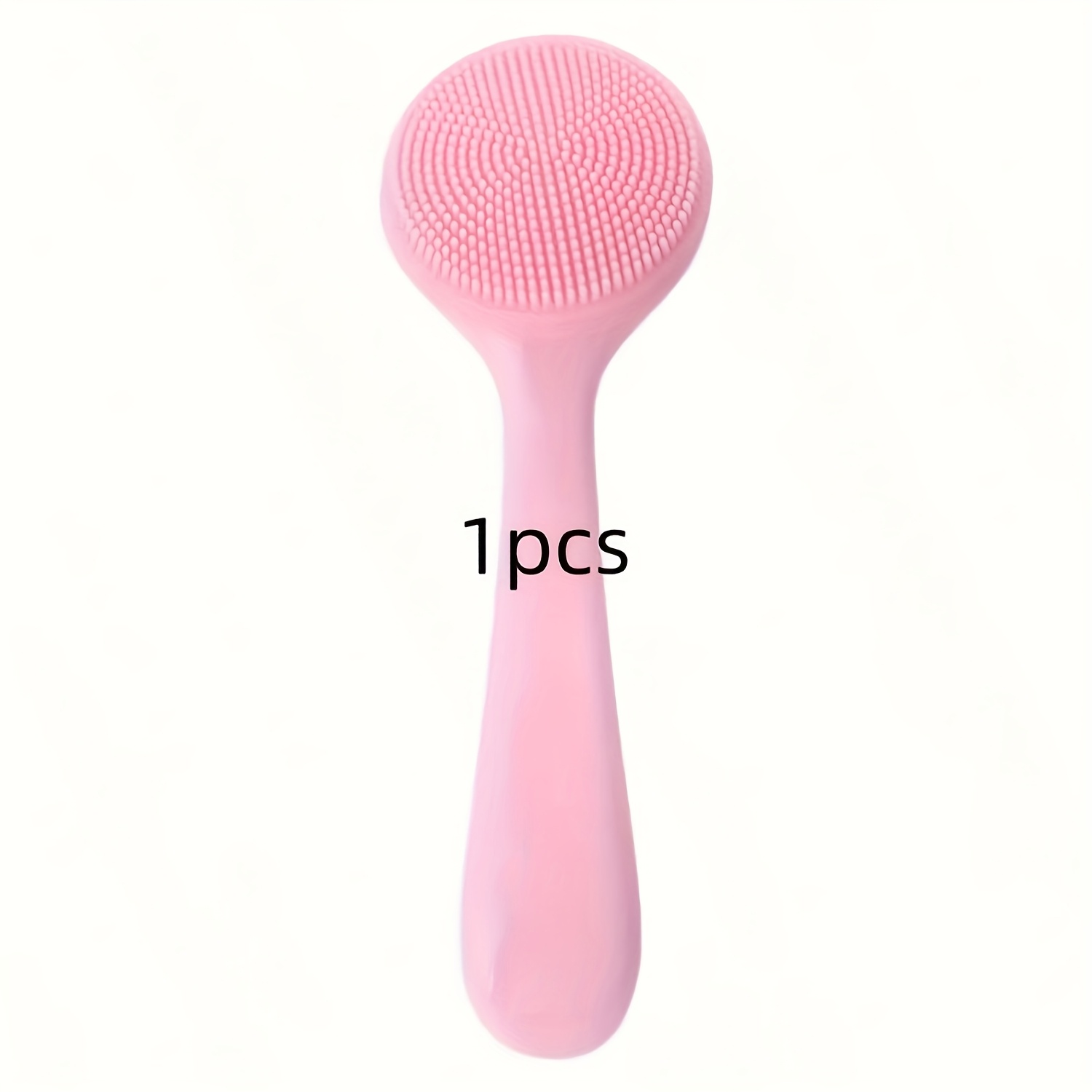 1pc Facial Brush Silicone, Facial Cleansing Brush Manual Silicone Exfoliating Brush Handheld Scrubber Reusable Facial Cleansing Brush For Removing Makeup Residues Massage