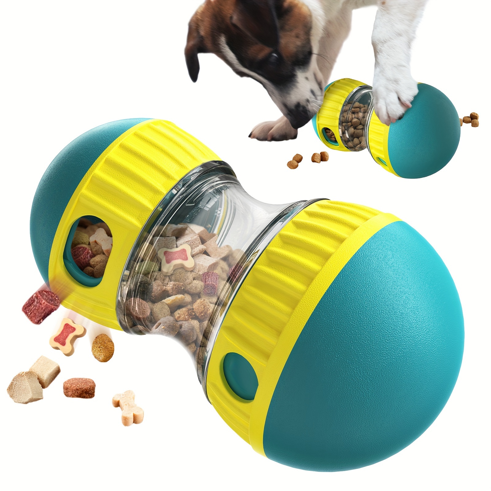 

delightful" Interactive Dog Treat Dispenser Toy - Durable Chew Ball For Dental Health, Slow Feeder Puzzle For All Breeds