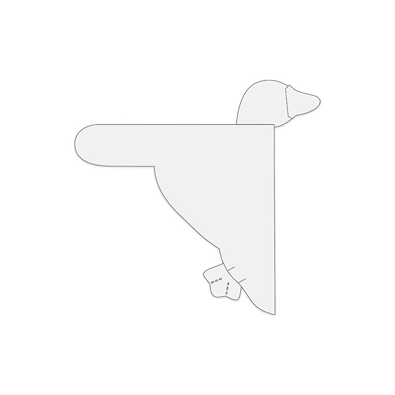 TEMU 4pcs Set Of Towel Sewing Templates Cute Goose-shaped Blanket Pattern Quilting Templates, Reusable Pet Sewing Templates, Suitable For Handmade