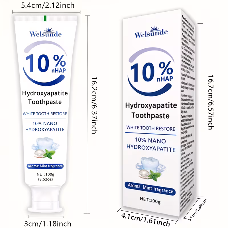 10 hydroxyapatite toothpaste hydroxyapatite essential oils for stain removal bad breath eliminator mint flavor gel travel friendly tube 2x gum care for Product details 5
