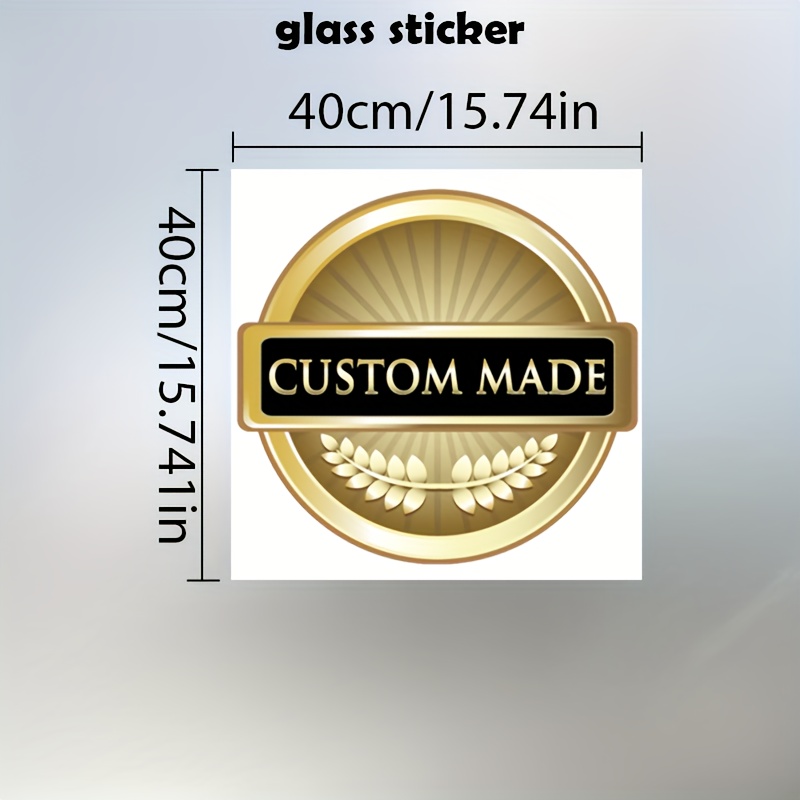 TEMU 1 , pegatina de vinilo transparente para tiendas y comerciales personalizada, cara con UV resistente a la decoloración y sin residuos, adhesivo