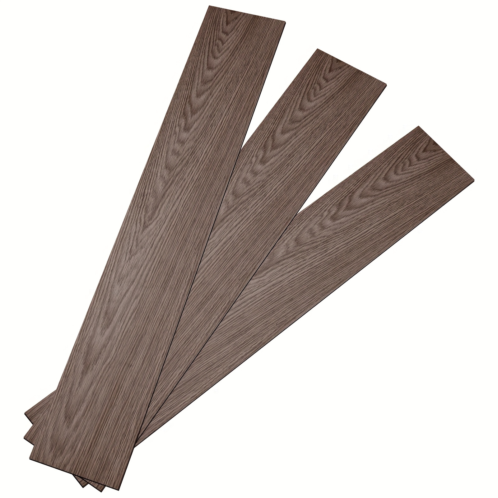 TEMU Set Of 36 Self-adhesive, Durable Brown Pvc Floor Stickers For Living Rooms And Bedrooms
